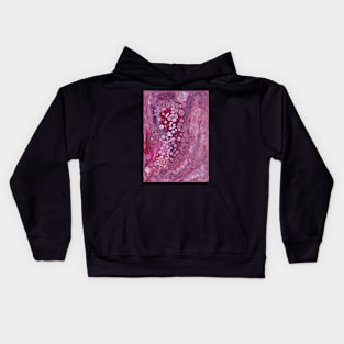 Warm pink paint pour Kids Hoodie